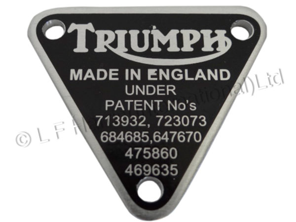 Patent Plate, Trident, 70-8762