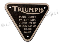 Patent Plate, Twins, 70-4016